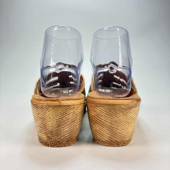 Romika Beige Leather Open Toe Wedge Cork Heel Sandals Women's Size US 7.5 EU 38 - Picture 5 of 11